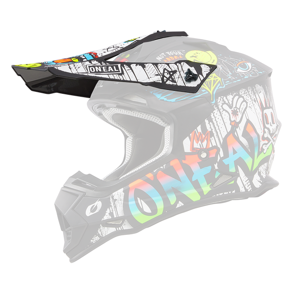 Casco Motocross O'Neal 2SERIES RL Flat - Calotta ABS, Sicurezza ECE 22.05, Nero
