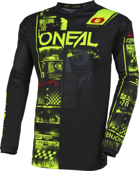 Polera Jersey O&#39;NEAL Element Attack Negro/Amarillo