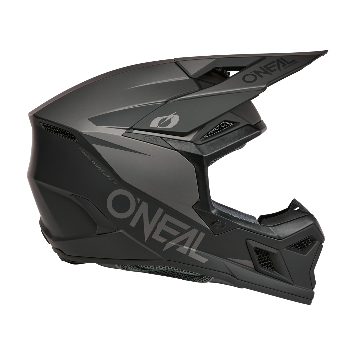 Casco Moto O&#39;neal 3srs Solid Motocross Enduro Negro/Gris