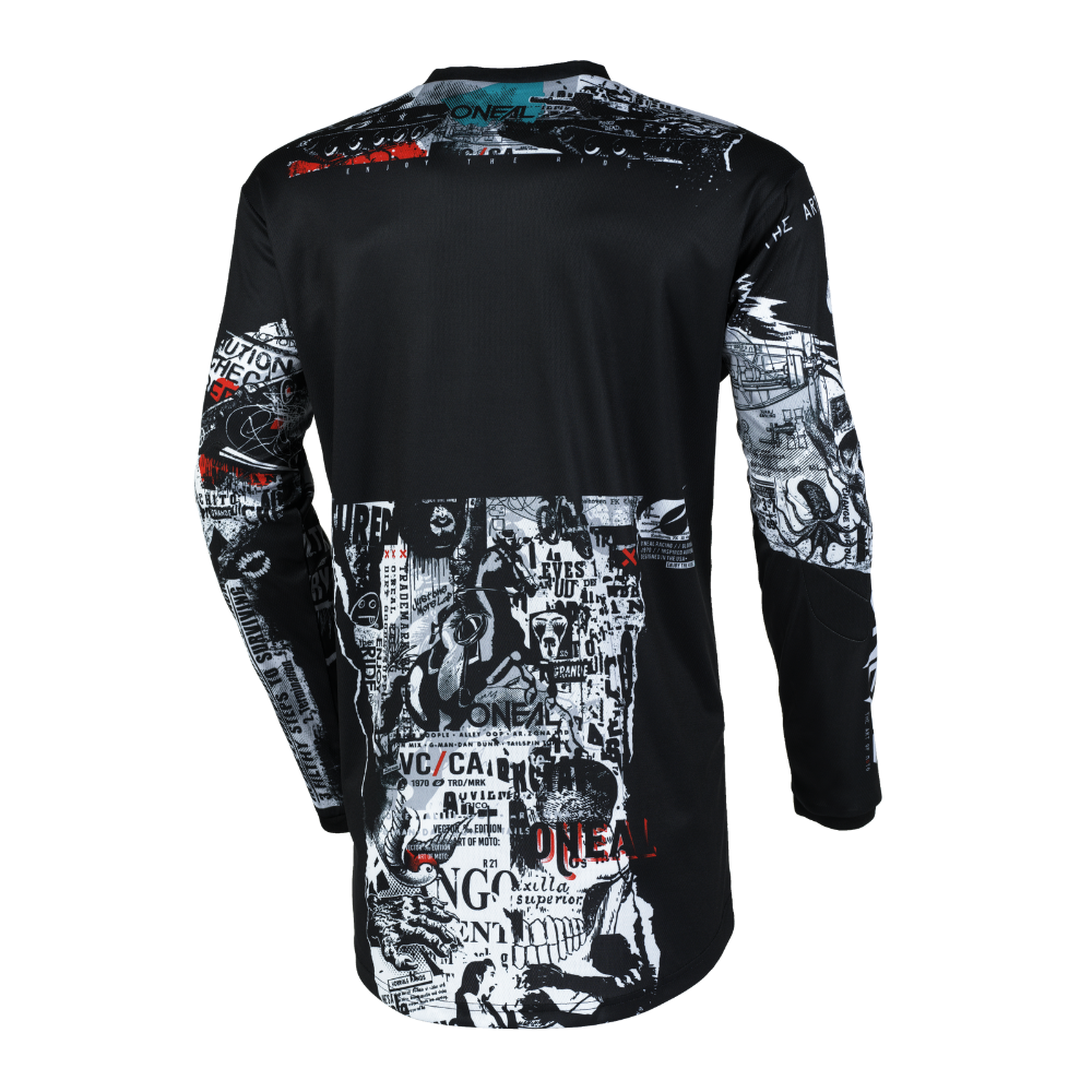 Polera Jersey O'NEAL Element Attack Negro/Blanco