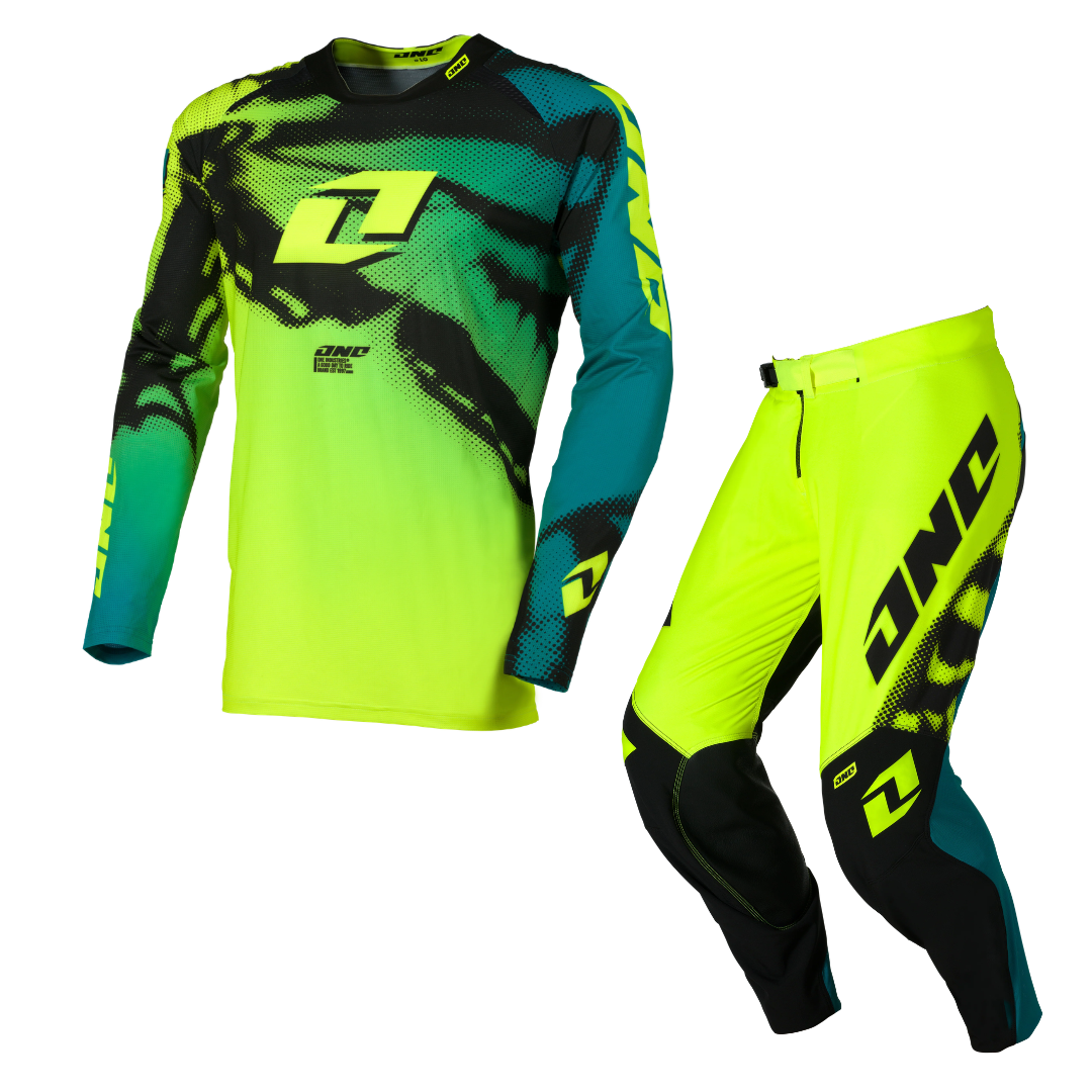 Traje Polera Pantalon Moto One Industries X297 Tiger Neon