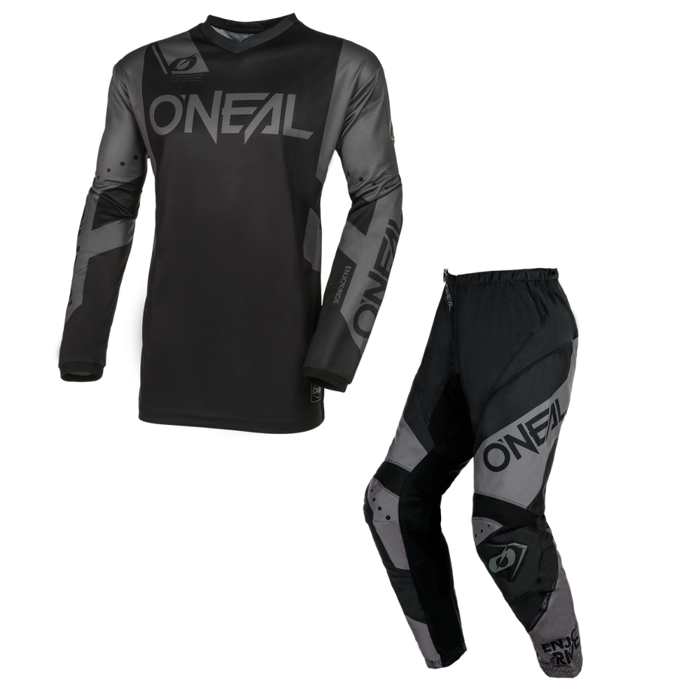 Pantalon Moto O&#39;NEAL Element Racewear Negro/Gris