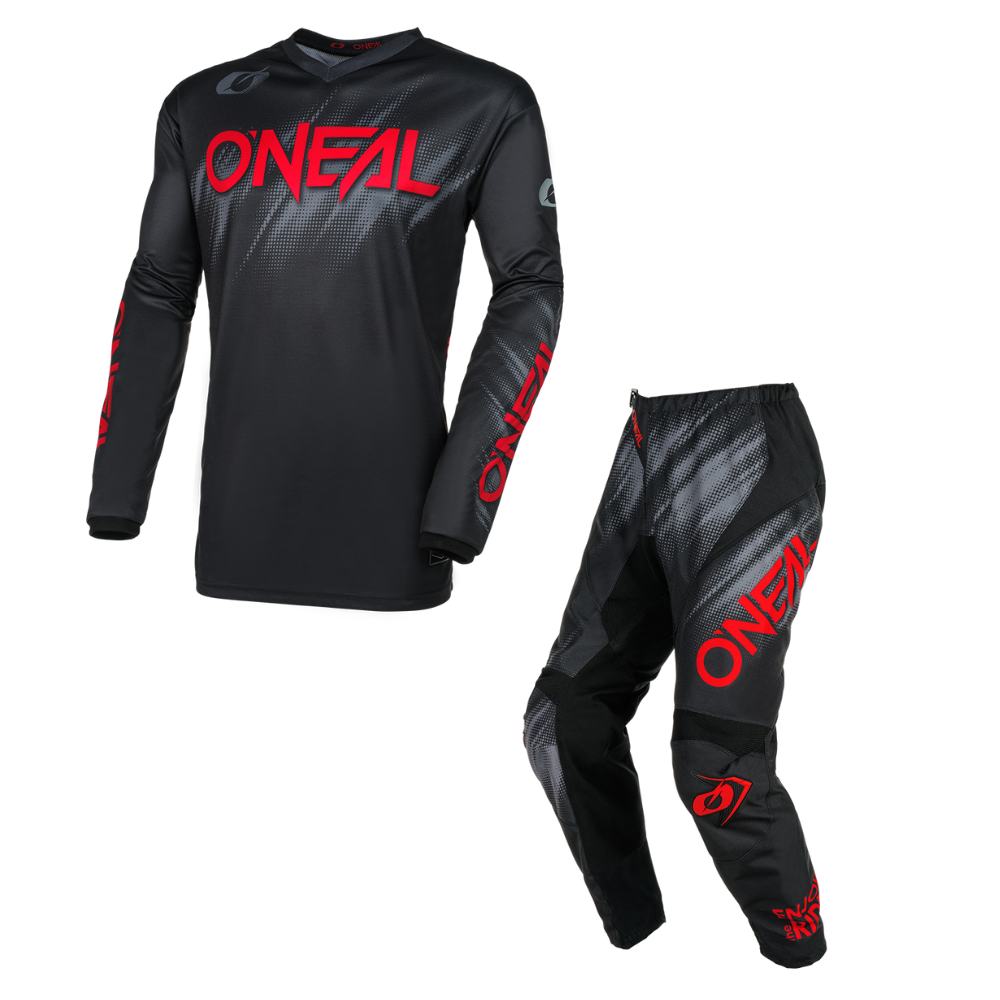 Pantalon Moto O'NEAL Element Voltage Negro/Rojo