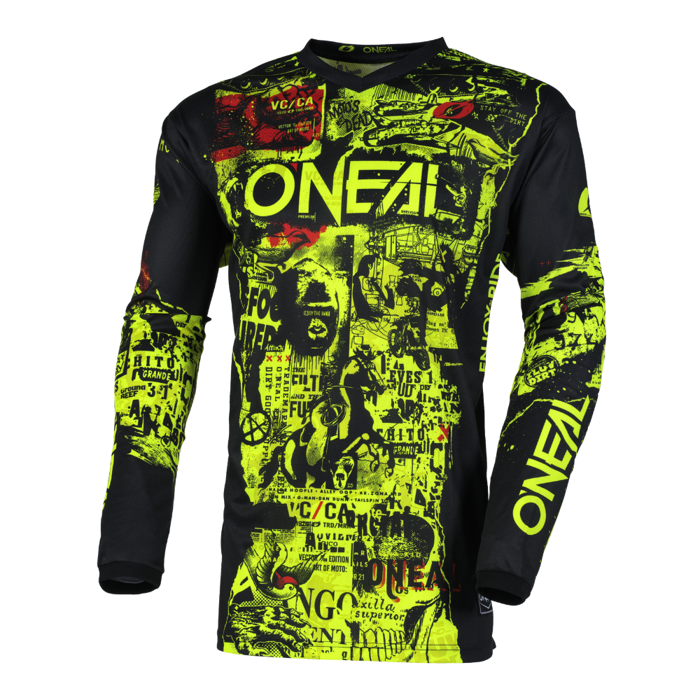Polera Jersey O&#39;NEAL Element Attack Negro/Amarillo