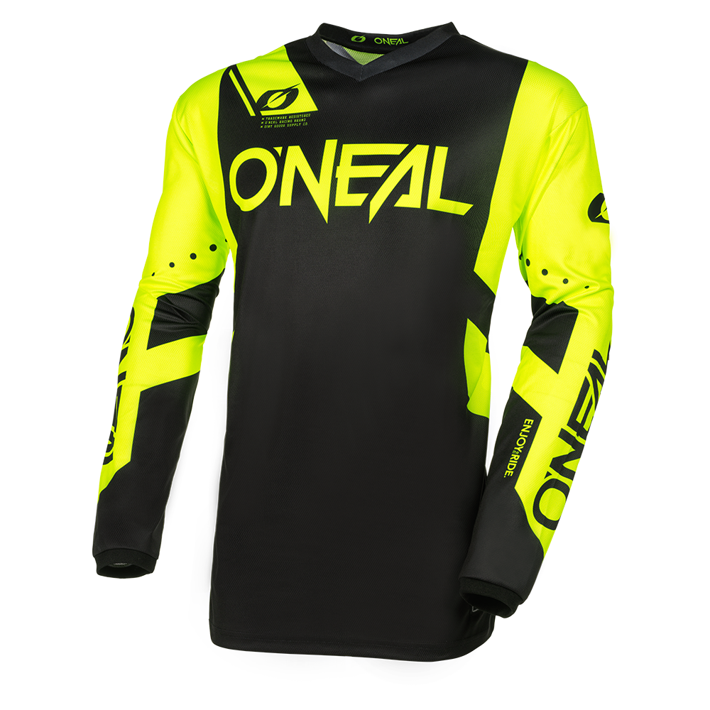 Polera Jersey O&#39;NEAL Element Racewear Negro/Amarillo