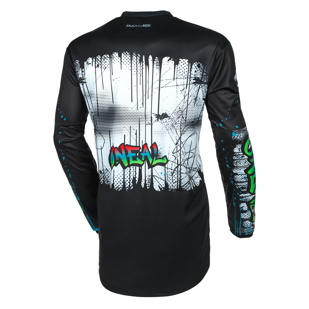 Polera Jersey O&#39;NEAL Element Rancid Niños Negro/blanco