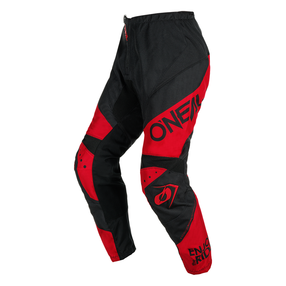 Pantalon Moto O&#39;NEAL Element Racewear Negro/Rojo