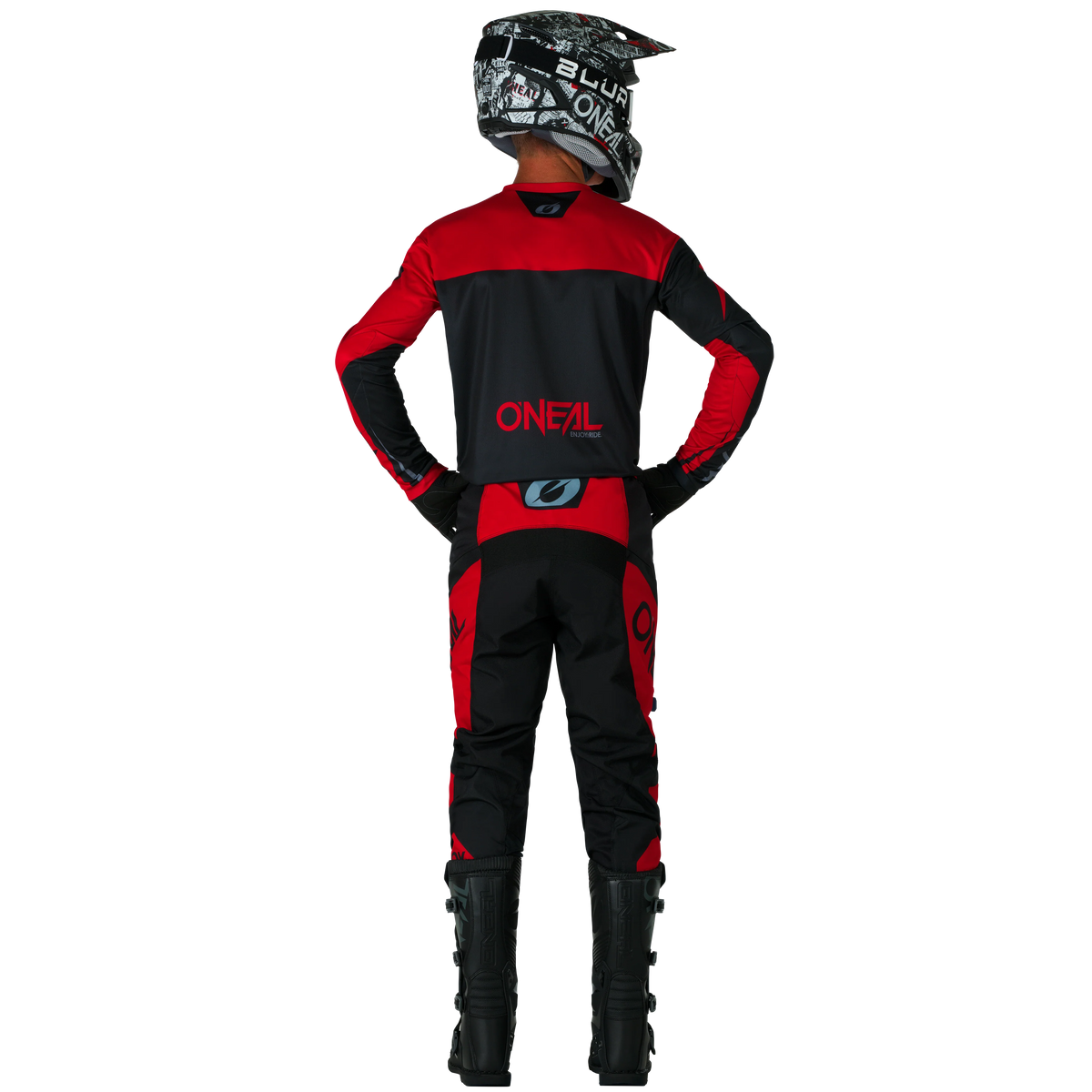 Traje Polera Pantalon O'neal Element Rw Moto Motocross Rojo