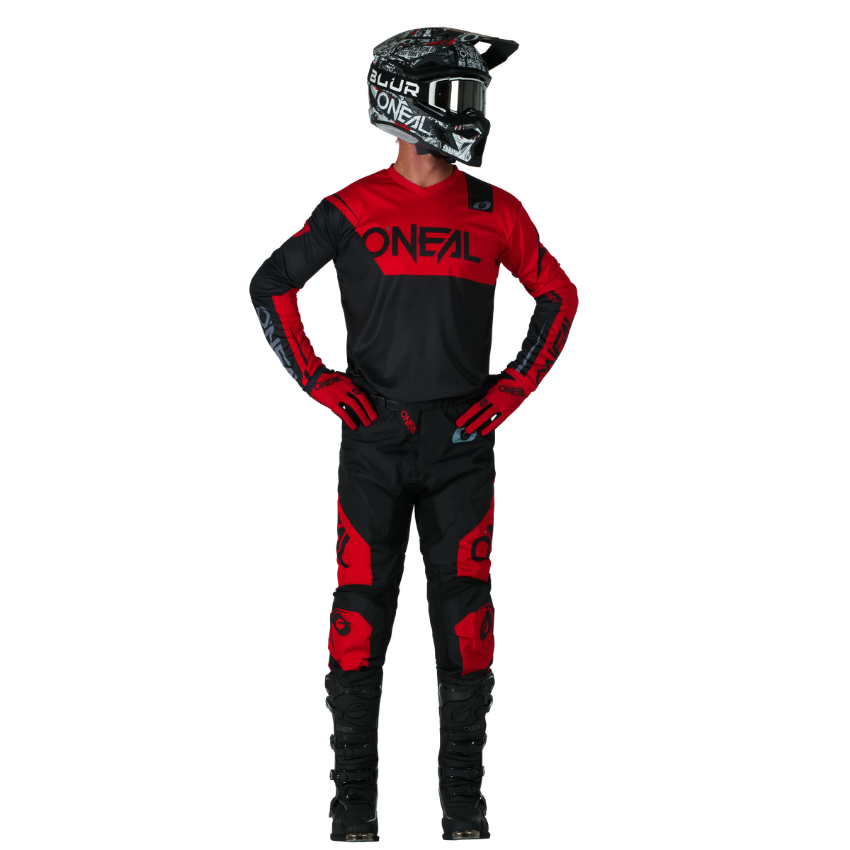 Traje Polera Pantalon O'neal Element Rw Moto Motocross Rojo