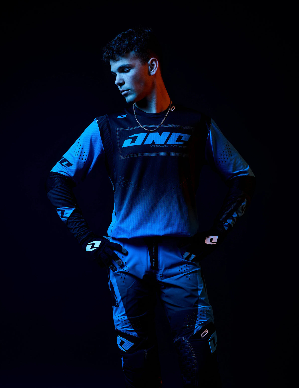 Traje Polera Pantalon Moto One Industries X197 Blox Blue