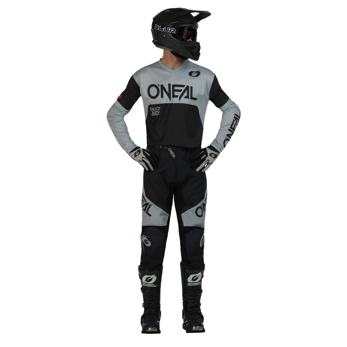 Pantalon Moto O&#39;NEAL Racewear Negro/Gris