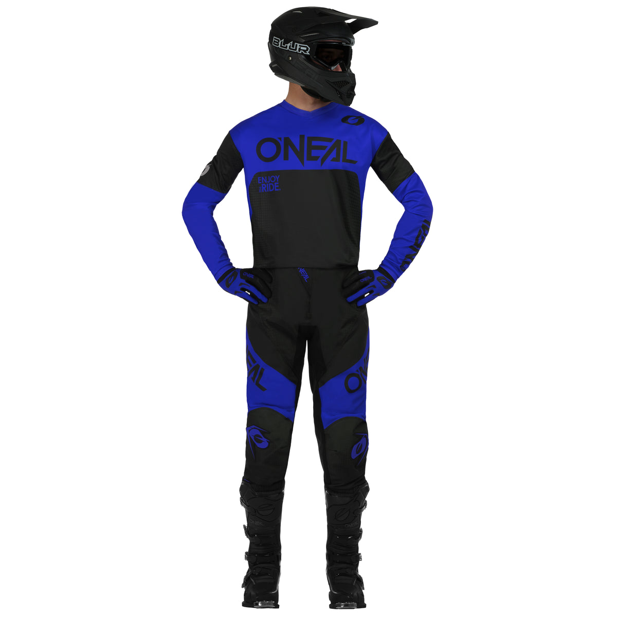 Pantalon Moto O&#39;NEAL Racewear Negro/Azul