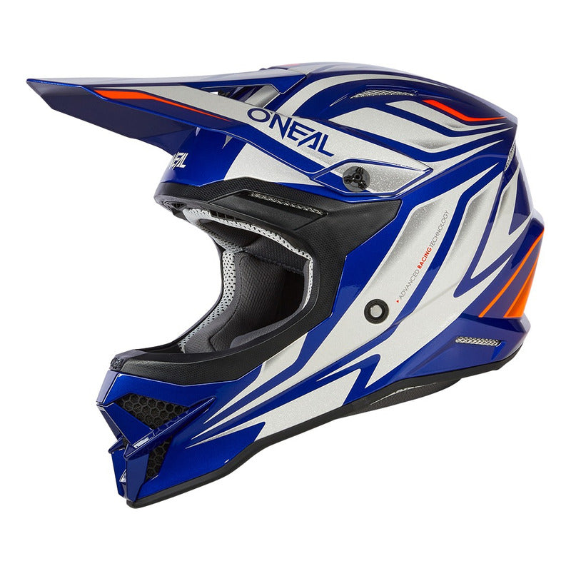 Casco Oneal 3srs Vertical Moto Motocross Enduro Azul/blanco