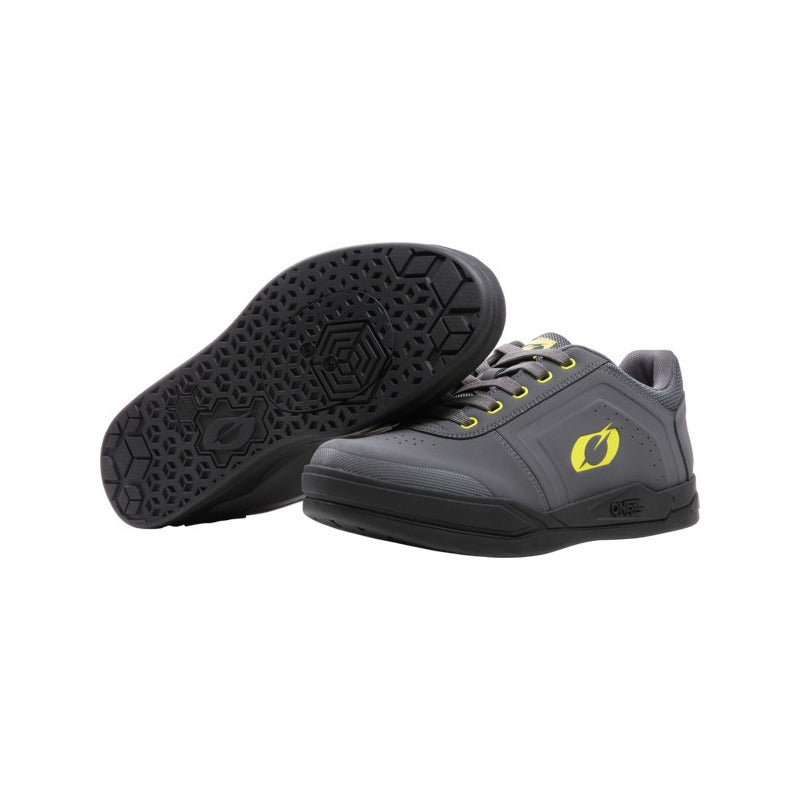 Zapatilla Bicicleta Oneal Pinned Spd Calas Gris/amarillo