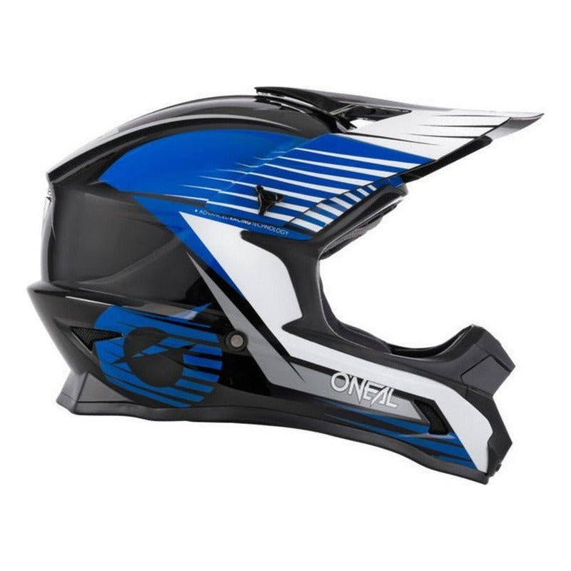 Casco Moto Oneal 1 Srs Stream Motocross Enduro Negro/azul