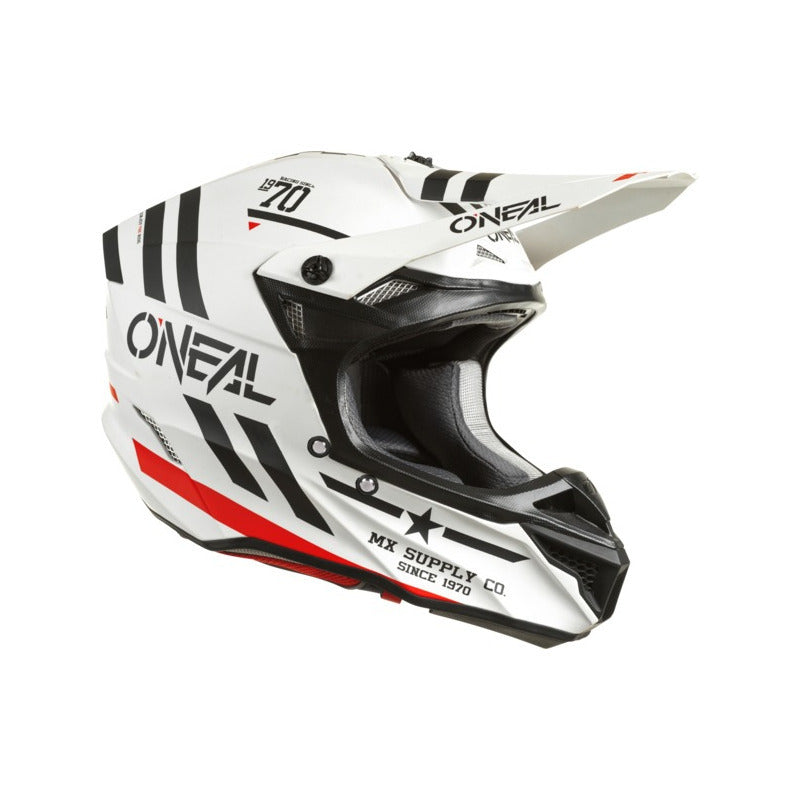 Casco Oneal Squadron 5srs Moto Motocross Enduro Blanco/negro