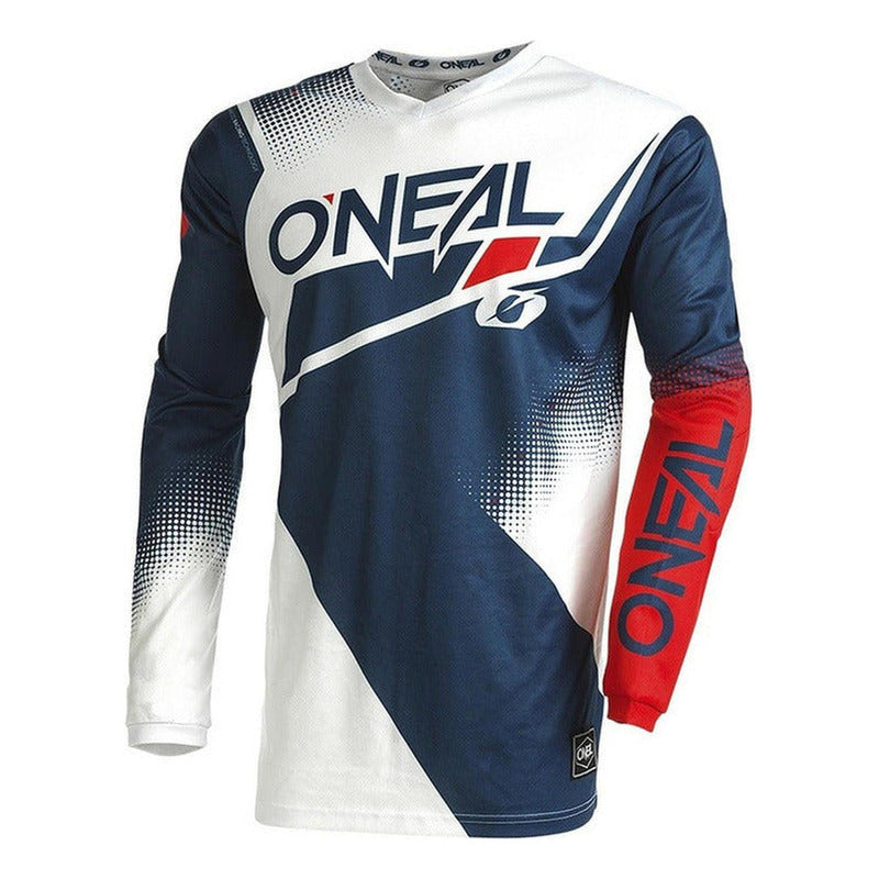 Polera Oneal Element Racewear Azul/blanco