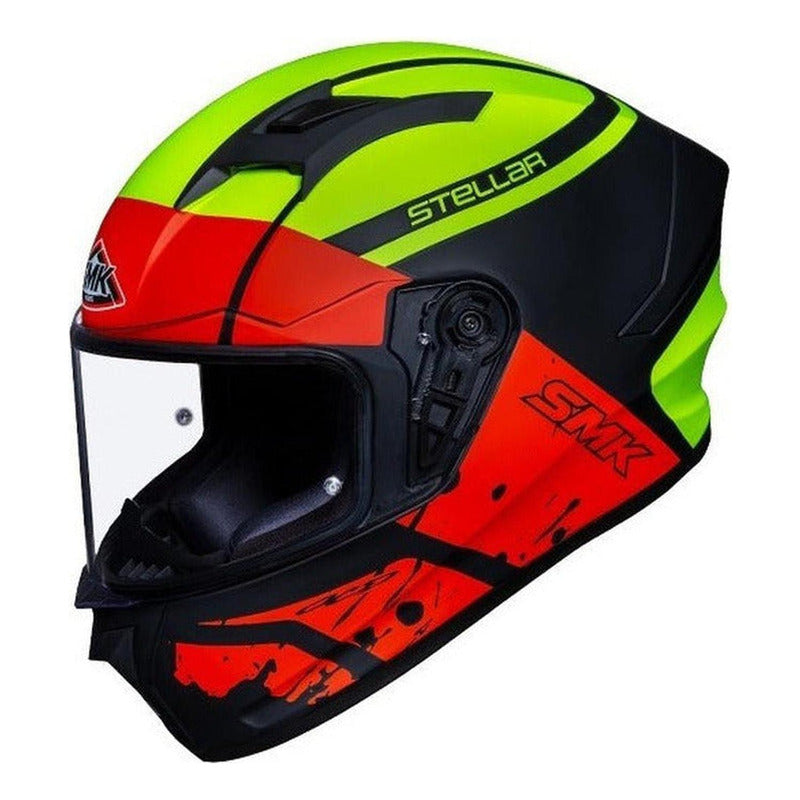 Casco Moto Smk Stellar Squad Ma234 Integral Certificado
