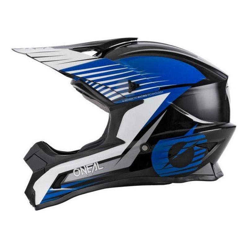 Casco Moto Oneal 1 Srs Stream Motocross Enduro Negro/azul
