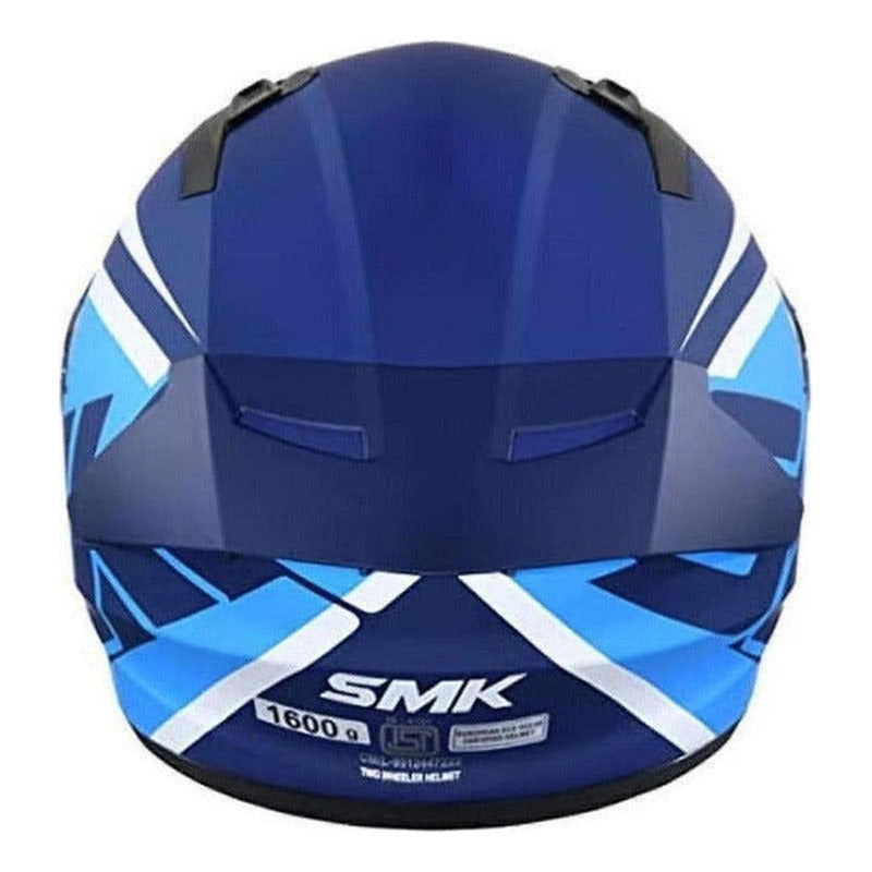Casco Moto Smk Stellar Stage Ma551 Integral Certificado Azul