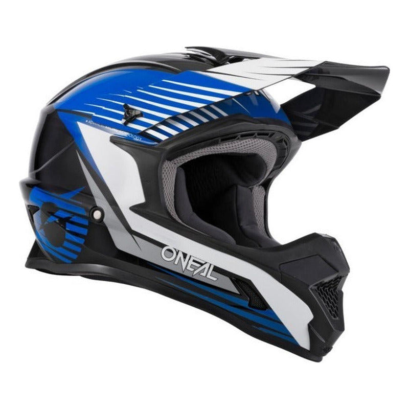 Casco Moto Oneal 1 Srs Stream Motocross Enduro Negro/azul