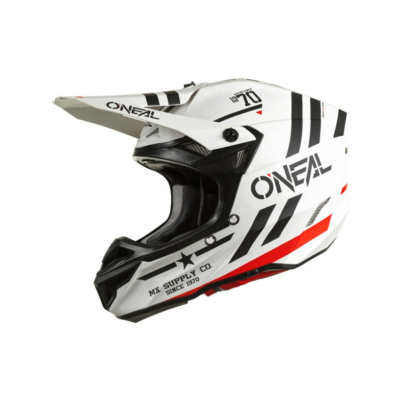 Casco Oneal Squadron 5srs Moto Motocross Enduro Blanco/negro