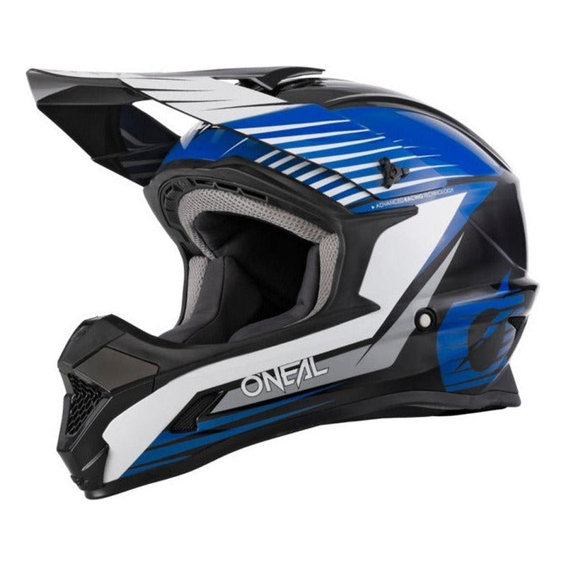 Casco Moto Oneal 1 Srs Stream Motocross Enduro Negro/azul
