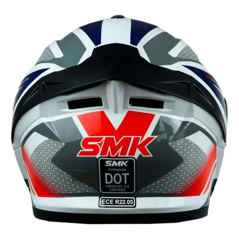 Casco Smk Typhoon Thorn Gl136 Integral Certificado Moto
