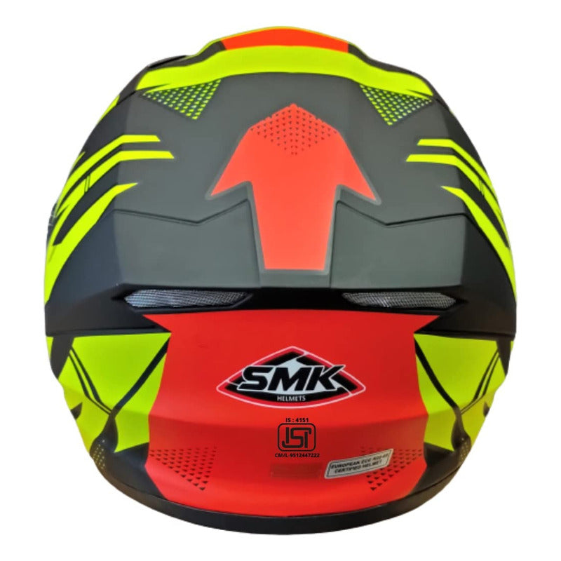 Casco Moto Smk Stellar Trek Ma243 Integral Certificado