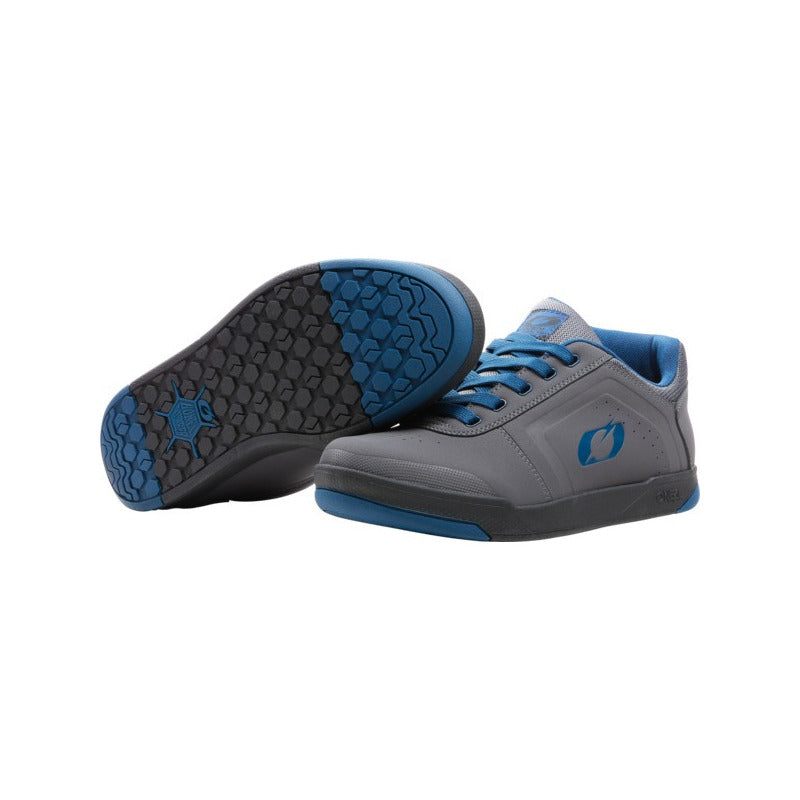 Zapatillas Bicicleta Oneal Pinned Pro Flat Gris/azul